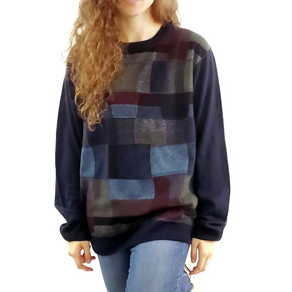 Vintage Slouchy Retro 70s Design Grandpa Sweater - Picture 4 of 6